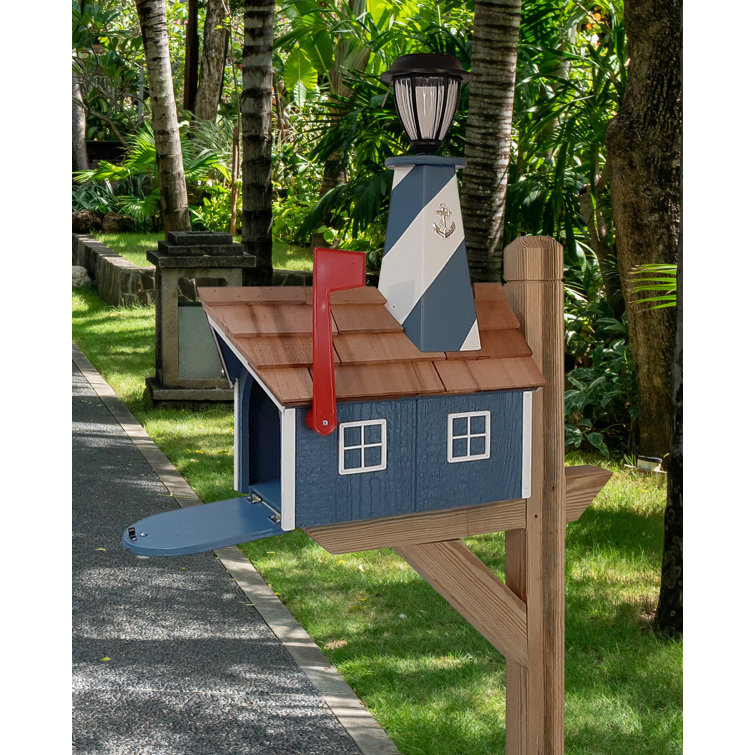 Amish Mailbox, Handmade, With Solar Lighthouse Wayfair